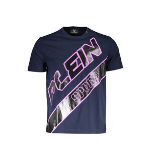 Plein Sport Blue Cotton Men Men's T-Shirt